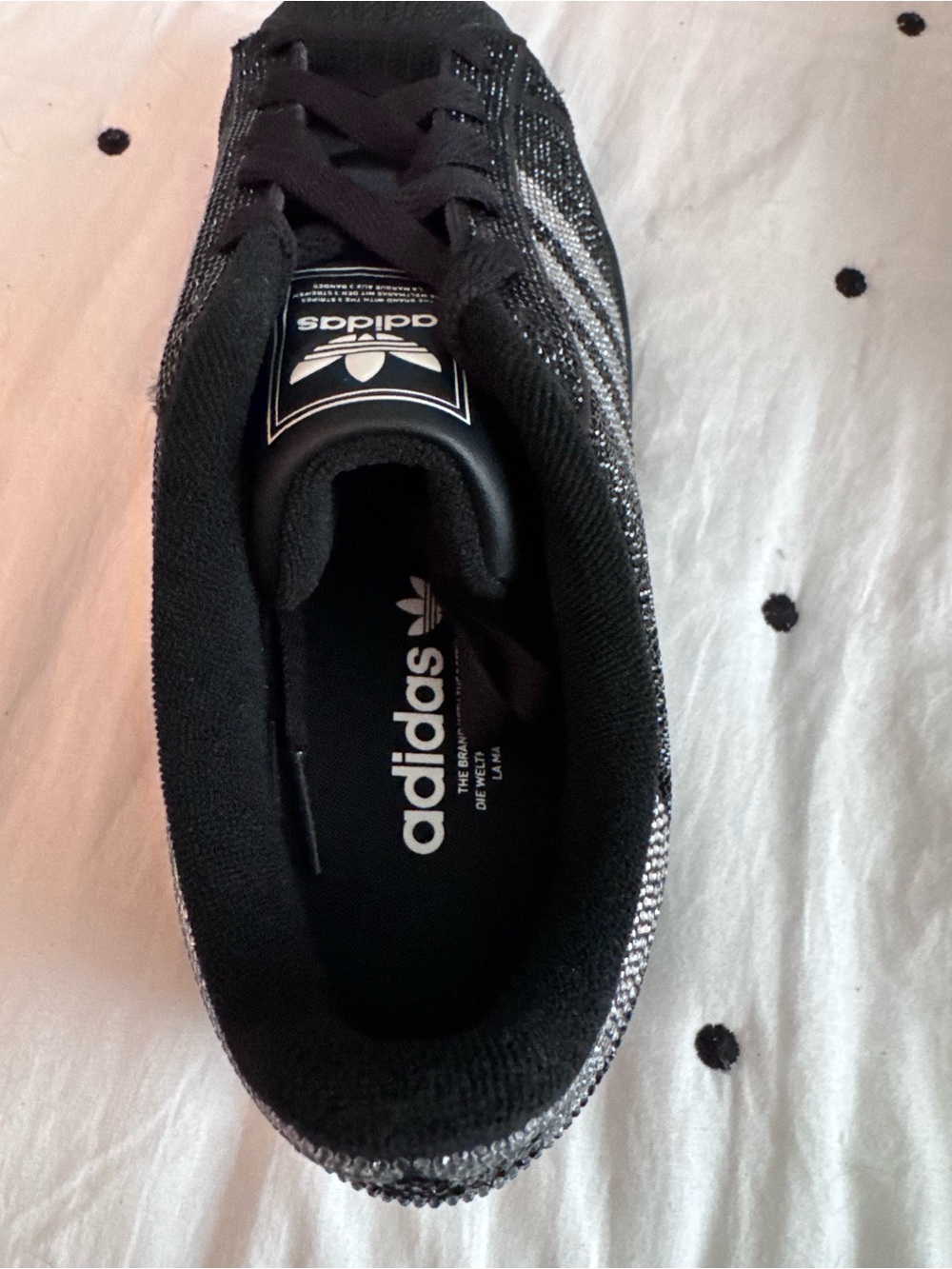 adidas Originals Superstar II sneakers in black and silver dimantes - Picture 6 of 8